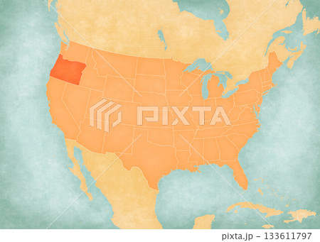 Map of United States of America - Oregon Map of United States of America - Oregon 133611797