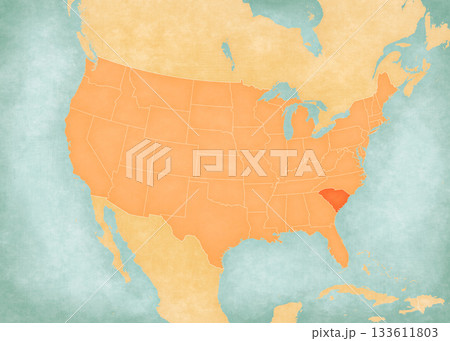 Map of United States of America - South Carolina Map of United States of America - South Carolina 133611803