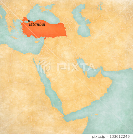 Map of Middle East - Istanbul 133612249