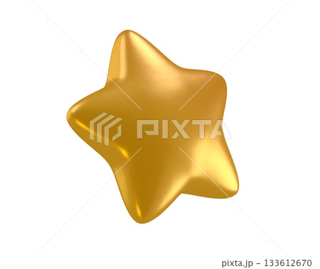 3D Golden Glossy Star on transparent background. Stylized icon perfect for holiday, Birthday, or Christmas. 3d render 3D Golden Glossy Star on transparent background. Stylized icon perfect for holiday, Birthday, or Christmas. 3d render 133612670