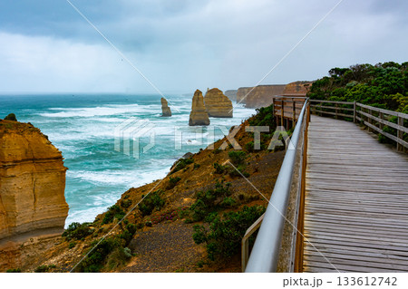 Walkway and the Twelve Apostles. Walkway and the Twelve Apostles. 133612742