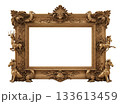レトロな動物の彫刻のある額縁 133613459
