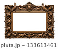 レトロな動物の彫刻のある額縁 133613461