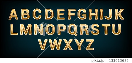 gold alphabet with the letters A-B-C 133613683