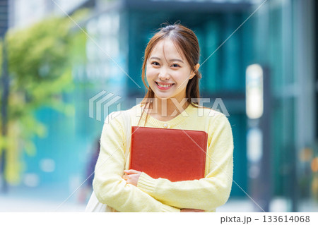ファイルを持つビジネスウーマン ファイルを持つビジネスウーマン 133614068