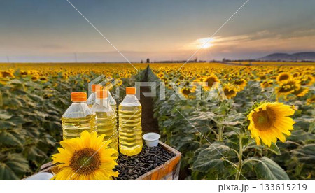 oil in a sunflower field 133615219