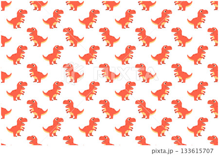 ティラノサウルス　パターン壁紙 133615707