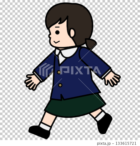 A girl walking A girl walking 133615721