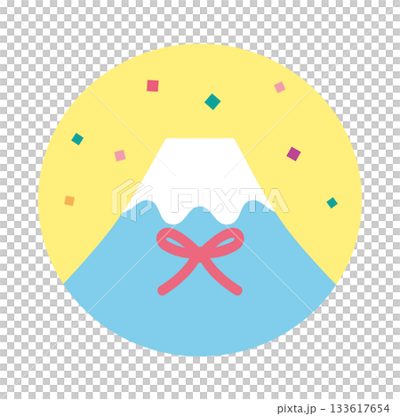 かわいい和素材(富士山) かわいい和素材(富士山) 133617654