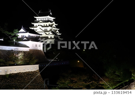 夜の福山城本丸（広島県福山市） 133619454