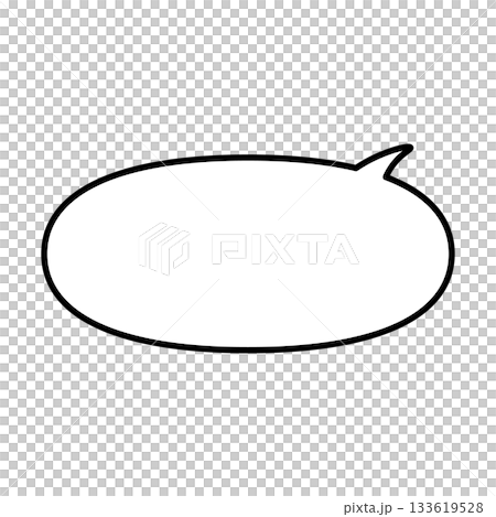 簡單的語音氣泡圖,水平,橢圓形 簡單的語音氣泡圖,水平,橢圓形 133619528