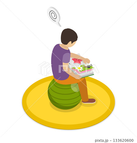 3D Isometric Flat Vector Illustration of Sensory Development for Autist Kids, Children Cognitive Development. Item 3 3D Isometric Flat Vector Illustration of Sensory Development for Autist Kids, Children Cognitive Development. Item 3 133620600