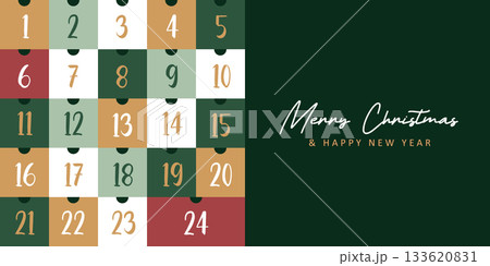 colorful advent calendar 24 christmas gifts vector illustration colorful advent calendar 24 christmas gifts vector illustration 133620831