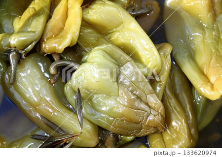 vinegar vinaigrette green peppers market pattern vinegar vinaigrette green peppers market pattern 133620974