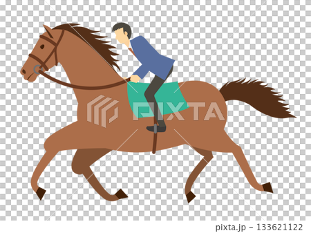 A male student wearing a blazer riding a brown horse A male student wearing a blazer riding a brown horse 133621122