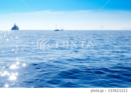 deep blue mediterranean sea 133621221