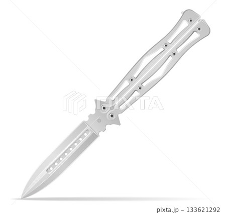 butterfly knife is a melee weapon vector illustration 133621292