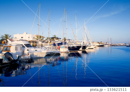 Formentera marina port in Balearic Islands 133621511