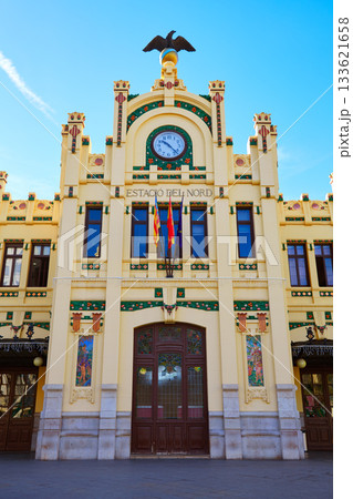Valencia railway North station facade Spain 133621658