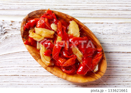red pepper and cod fish esgarraet tapas red pepper and cod fish esgarraet tapas 133621661