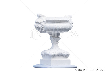 Beautiful stone vase isolated Beautiful stone vase isolated 133621776