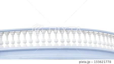 Beautiful stone railings isolated Beautiful stone railings isolated 133621778