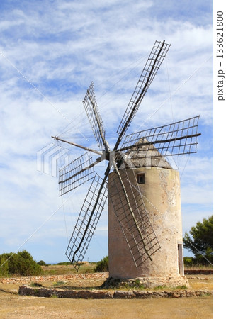Salt windmill traditional Formentera Ibiza Balearic 133621800