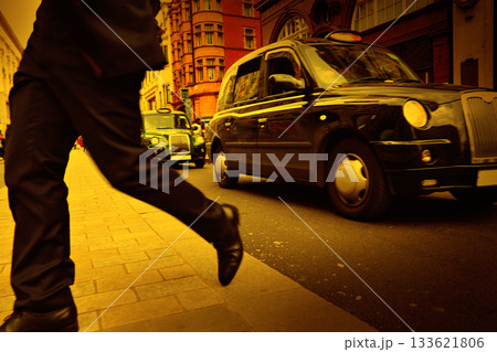 London Taxi at Oxford Street W1 Westminster 133621806