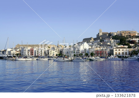 Ibiza island harbor in Mediterranean sea 133621878