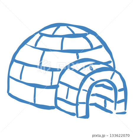 Igloo line art doodle cozy snowy winter shelter illustration for charming christmas clipart projects Igloo line art doodle cozy snowy winter shelter illustration for charming christmas clipart projects 133622070