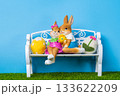 beautiful Easter decoration of bunnies 133622209