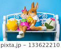 beautiful Easter decoration of bunnies 133622210