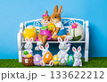 beautiful Easter decoration of bunnies 133622212