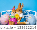 beautiful Easter decoration of bunnies 133622214