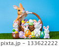 beautiful Easter decoration of bunnies 133622222
