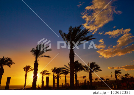 Almeria Cabo de Gata sunset in Retamar beach 133622385