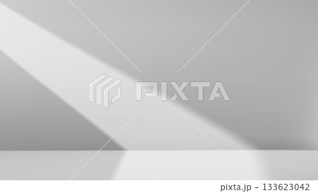 Empty bright room with window light. Realistic showcase for advertisement. 3d style vector illustration Empty bright room with window light. Realistic showcase for advertisement. 3d style vector illustration 133623042