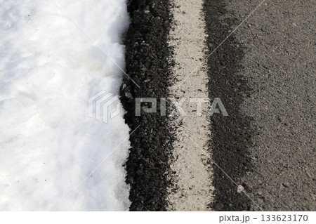 road white lines winter snow danger traffic road white lines winter snow danger traffic 133623170