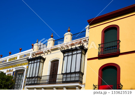 Triana barrio Seville facades Andalusia Spain Triana barrio Seville facades Andalusia Spain 133623519
