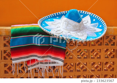 charro mariachi blue mexican hat serape poncho charro mariachi blue mexican hat serape poncho 133623567