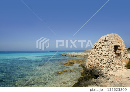 Formentera island near Ibiza in Mediterranean 133623809
