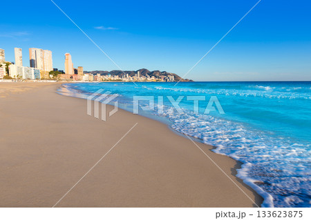 Benidorm Alicante playa de Poniente beach in Spain 133623875