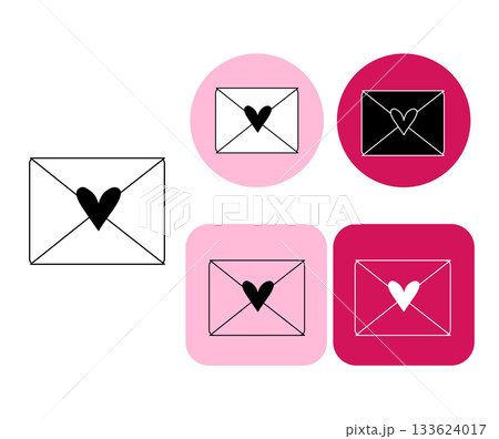 Love letter, envelope with heart line icon, Logotype Valentine's Day. Vector graphic line black and white illustration. outline style icon for mobile concept and web design. Love letter, envelope with heart line icon, Logotype Valentine's Day. Vector graphic line black and white illustration. outline style icon for mobile concept and web design. 133624017
