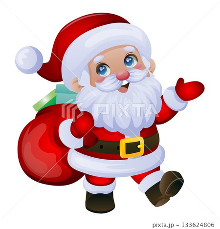 santa claus cheerful cartoon christmas element santa claus cheerful cartoon christmas element 133624806