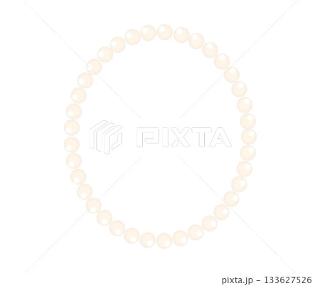 パールフレーム 背景素材 飾り枠 高級感 エレガント デザイン素材 デジタルフレーム 133627526