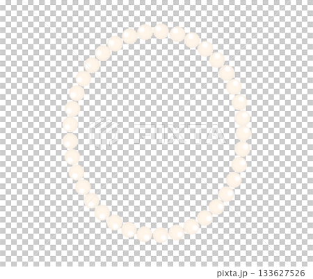 パールフレーム 背景素材 飾り枠 高級感 エレガント デザイン素材 デジタルフレーム 133627526