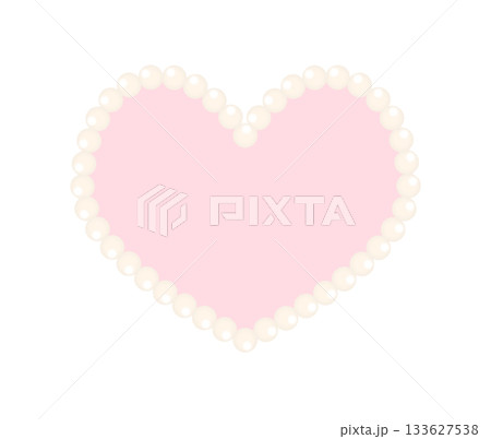 パールフレーム 背景素材 飾り枠 高級感 エレガント デザイン素材 デジタルフレーム 133627538