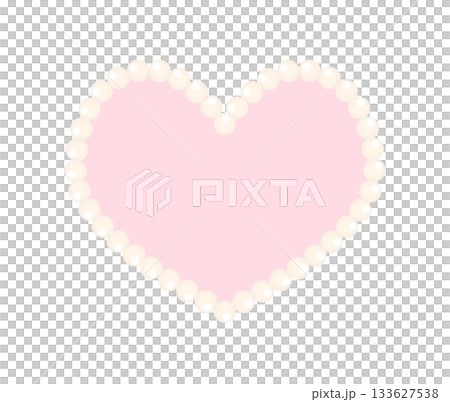 パールフレーム 背景素材 飾り枠 高級感 エレガント デザイン素材 デジタルフレーム 133627538