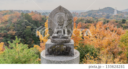 秋の寂光院境内の景色 133628281