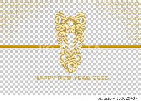 時尚簡約的2026年年新年賀卡 133629487